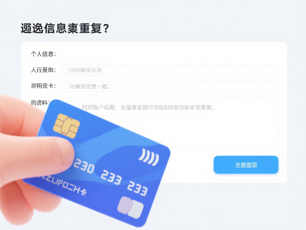 避免信息重复：当填写个人信息时，请确保提交的资料与